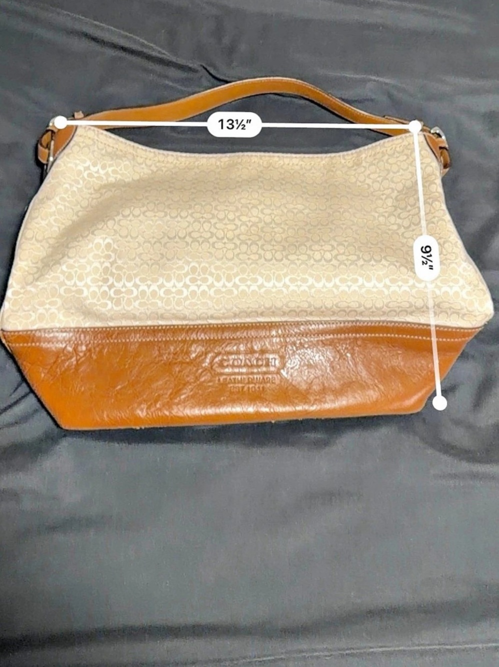 Coach Brown & Cream Hobo Bag
